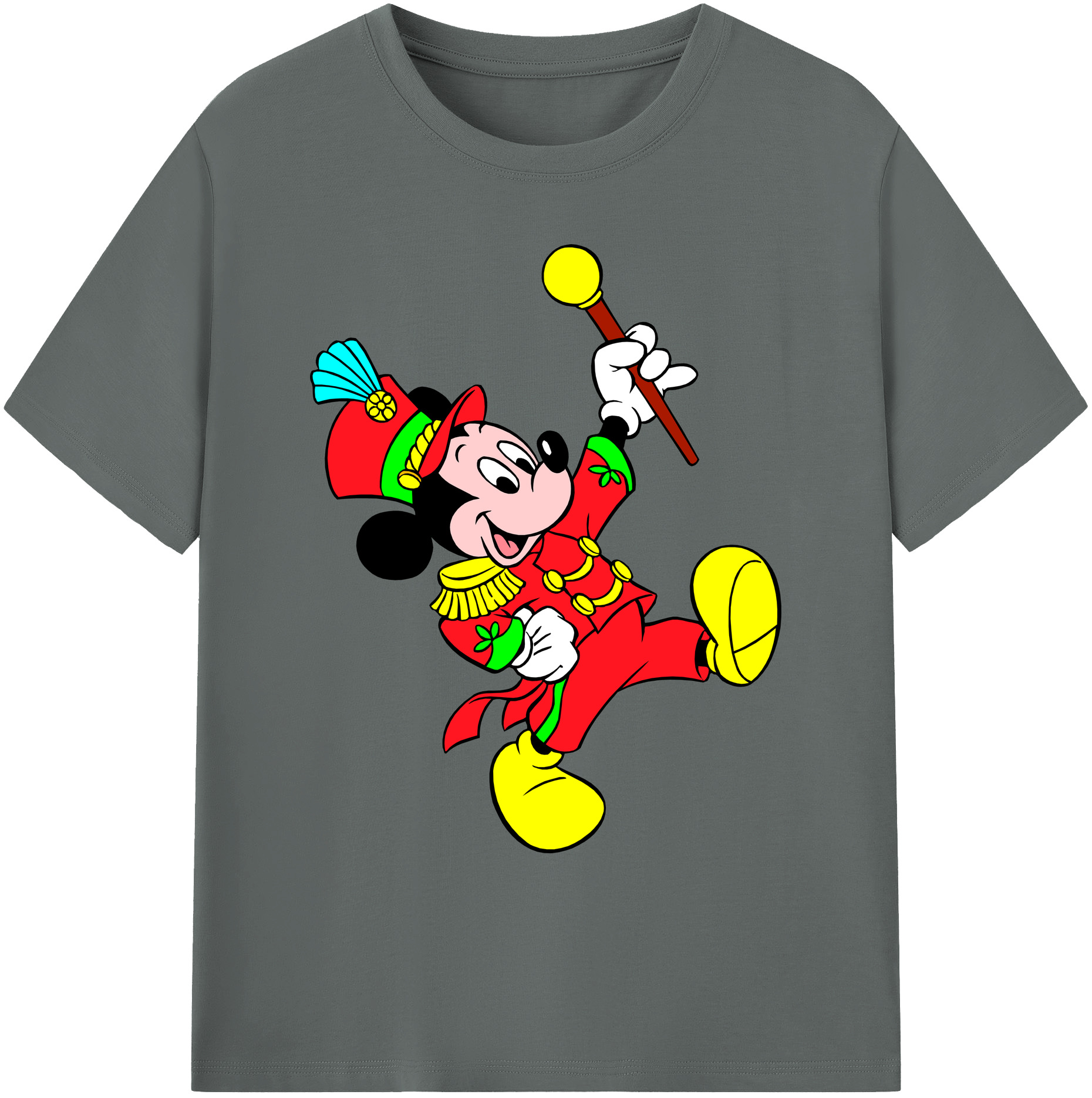ミッキーマウス Mickey Mouse 綿100％ メンズ半袖Tシャツ｜肌触りやわらか＆通気性